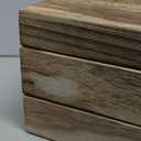 Meangood Jewelry Box Organizer for Women, 2 Layer Large Jewelry Storage Case, Rustic Wooden Jewelry Box with Mirror & Ring Tray for Necklace Earring Bracelets Rings, Vintage Style (Torched Wood)