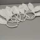 WILLBOND 6 Pieces Halloween Plush Bunny Ears Cute Bunny Headband for All-age Costume Cosplay Easter Christmas (White)