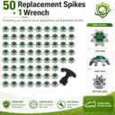 Golf Spikes Replacement 50Pcs Cleats with Wrench, Compatible with Golf Shoes