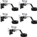 Drum-Damper-Mute-Silencer, Black Clamp-on Tone Control for Vintage & Modern-Snares-Tom-Drum-Accessories by Emptty (5PCS)