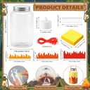 VIHOSE 12 Set Camping Lanterns Crafts with LED Candle Light DIY Fake Fire Camping Craft Kits Make Your Own Campfire Lanterns Decoration for Camp Party Home Party Favors