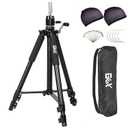GEXWORLDWIDE GEX 63" Heavy Duty Mannequin Tripod Stand for Wig Cosmetology Training Practice Doll Manikin Head Tripod Wig Stand With Travel Bag (Black)