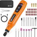 HARDELL Mini Cordless Rotary Tool 3.7V, 5-Speed Rotary Tool Kit with 43 Accessories, Type-C Charging Power Rotary Tool for Engraving, Sanding, Polishing, Drilling, Grinding, Small DIY Crafts