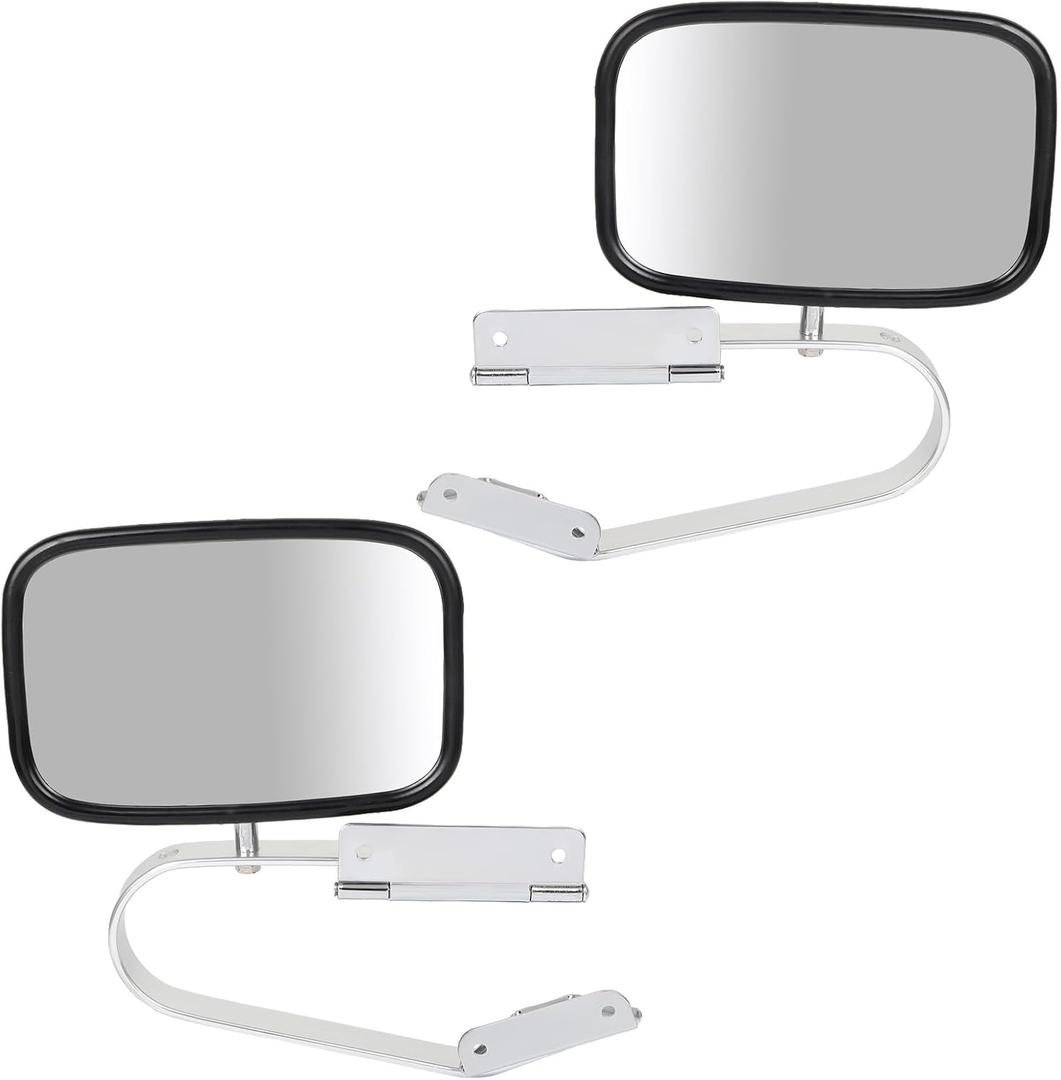 SCITOO Side View Mirrors fit 1980-1996 For Ford For F-150 For F-250 For F-350 F450 Ranger Bronco Explorer Truck Pickup Plastic by Replacement Mirrors Side Mirrors Pair Chrome