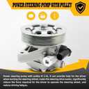 21-5341 Power Steering Pump with Pulley Compatible with Accord EX/LX L4 2.4L 2003 2004 2005 2006 2007 96-5341 56110RAAA01