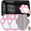 BABORUI Pet Hair Removal Glove - 2 Packs Cute Paw Electrostatic Pet Hair Remover Glove, Magic Brush Pet Hair Glove for Cats Dogs