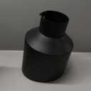 LCGP 5" Inlet 10" Outlet 15" Long Rolled End Angle Cut Bolt On Exhaust Tip Tail Pipe,Black Powder Coated.