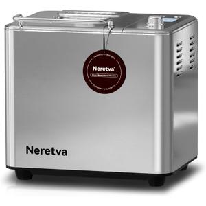 Neretva 20-in-1 2LB Bread Maker Metal Bread Machine with Dual Heater-Silver