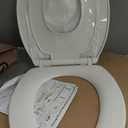 Elongated Slow Close Toilet Seat with Toddler Seat Built In, Potty Training Seat, Easy to Install and Remove, Never Loosen, White
