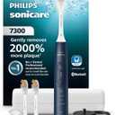 Philips Sonicare 7300 Series Electric Toothbrush - Next-Generation Sonicare Technology, Pressure Sensor, 12 Brushing Settings, SmarTimer, 21-Day Runtime, Travel Case, Navy Blue, HX7423/ 05