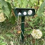 Dog Repellent Deterrent with LED Flash Lights for Yard Farm Garden