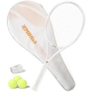 MBFISH Tennis Racket - Super Value Set with Pre-Strung, Comfortable Handle, 27'' Tennis Racquet for Adults, Includes Balls