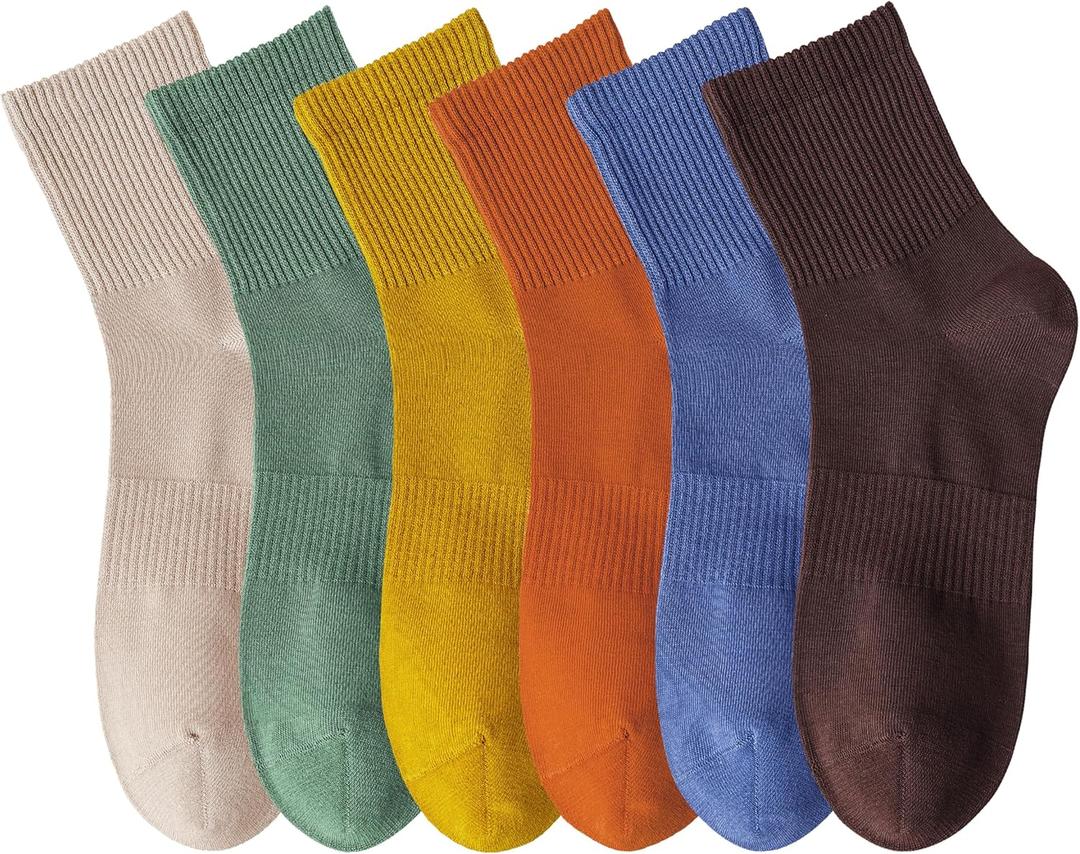 MAGIARTE Mens Athletic Cotton Quarter Crew Socks Moisture Wicking Odor Control Arch Support Compression Running Socks for men (11-14, Color#04 (6 Pairs))