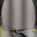 MABOZOO 3Inch Toilet Seat Cushion with Back Support, Waterproof PU Leather Padded Toilet Seat & Foam Backrest Pad for Elderly, Disabled, Handicap (Universal Fit, White)