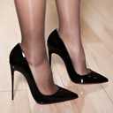 Elisabet Tang Women Pumps, Pointed Toe High Heel 4.7 inch/12cm Party Stiletto Heels Shoes Matte, Size 6