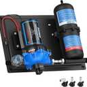 Kohree RV Water Pump 12V DC 7.5GPM 70PSI and 1L 125PSI Pre-Pressurized Accumulator Tank, Quiet RV Water Pump and Accumulator Tank System for RV Camping, Boat, Kitchen, Bathroom