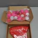 24 Pack Valentine Spoon Relay Race Toy Set , Valentine Heart Ball and Spoon Race Game for Valentine's Day Indoor Outdoor Party Supplies Favors