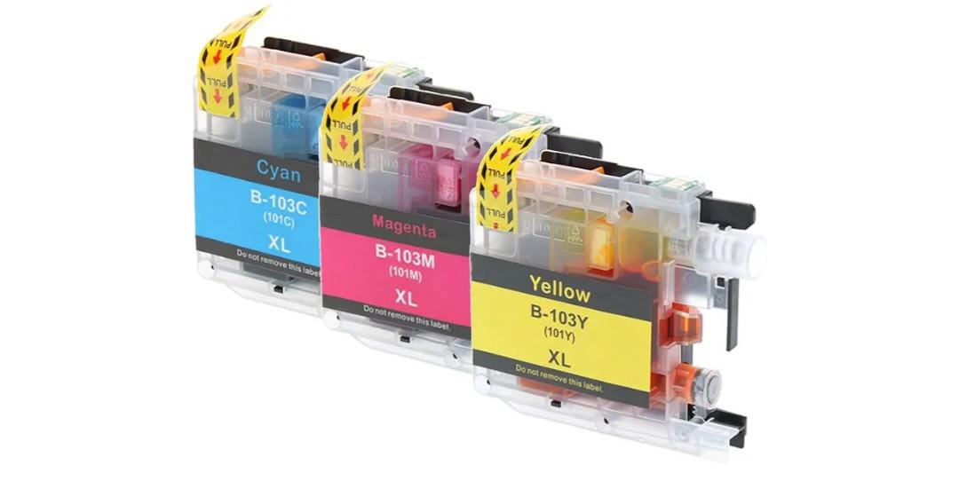 Inksters Compatible Replacement for Brother LC103BK/LC103C/LC103M/LC103Y Ink Combo 600 HY 3 Pk