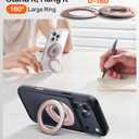 TORRAS 2025 Flagship Magnetic Phone Grip Ring Holder Kickstand [2-Sided Magnetic] [360 Rotation] Fit for MagSafe Accessories for iPhone 17 16 15 14 13 12 11 Samsung, Google, Dusty Rose Gold
