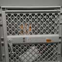 MYPET Universal Pet Gate: 26” - 42” Wide Dog Gate for Doorways with Pressure Fit or Swinging Door Hardware Mounting Types Included: 26" Tall; Gray