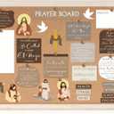 Chunful 92 Pcs Prayer Board Kit Prayer Supplies for Women with Pins Envelope and Bible Verse Quotes Christian Gift DIY Wall Art for Living Room Office(Not Including Board)