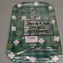 Yungyan 12 Pcs St. Patrick's Day Serving Trays 13 x 9 Inch Large Shamrock Food Trays Platters Paper Candy Dishes for St. Patrick's Day Party Wedding Engagement Party Serving Food Snack Cookies Dessert