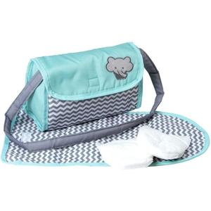Adora Baby Doll Diaper Bag with Sturdy Straps, Includes Changing Mat and 2 Doll Diapers (Fits 13" Dolls), for Ages 3+ - Zig Zag Print 