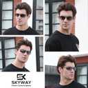 SKYWAY Polarized Sunglasses Men Women,Metal Frame UV400 Protection Sun Glasses for Driving Fishing Hiking Sports