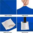 BDDC Table Covers for 8 Foot Tables, Royal Blue Washable and Wrinkle Resistant Stretch Tablecloths Rectangle 8ft for Events, Wedding, Banquets, Parties, 96" x 30"