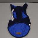 EMUST Dog Coats for Small Dogs with Leash Hole, Reversible Quilting Winter Jacket Thick Plush Lining for Cold Weather Pet Clothes, Royal Blue, XS