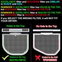 5231EL1001C Lint Filter Replacement for LG & Kenmore Dryers, Ultra Durable Dryer Lint Screen Trap, Compatible with Part Number AP5248138 PS3527575