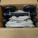 Upgraded Small/Medium Pet Stroller - Dogs & Cats up to 66 lbs, Folds for Storage and Features a Safety Foot Brake, 3-in-1 Foldable Portable Travel Carrier for 2 Small to Medium Pets (Beige)