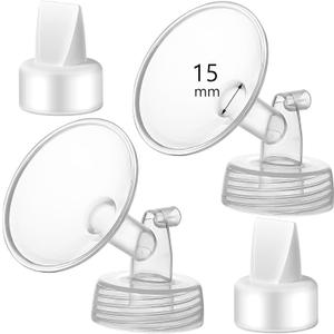 Momstouch 15mm Flange and Duckbill Valve Compatible with Spectra S1 S2 9 Plus Breastpump Replacement to Spectra Pump Parts, Not Original, Replace Accessories