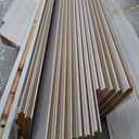 36 x 96 in Paneled Solid Wood Unfinished Barn Door with Installation Hardware Kit