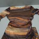 PRETTYGARDEN Women Long Sleeve Mini Dress Spring 2026 Tie Dye Print Bodycon Cocktail Party Club Outfits Homecoming Dresses (X-Small, Brown Floral)