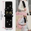 Adorable Car Seat Belt Pads Cover for Car Decoration, Cute Cat Animal Comfort Skin-Friendly Padding Car Accessories for Protect Neck, Compatible with All Cars for Long Drive 2 Pcs