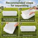Geelin 4 Pcs 12 Gallon/48 Quart Plastic Livestock Water Trough, White 39" Long Large Capacity Livestock Feeding Trough for Calves Pig Sheep Horses Alpacas and Goats Farm Animal Feeding