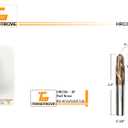 Ball Nose Carbide End Mill, 2 Flute, HRC50, TiSiN Coated, CNC Router Bits for Hardened Steel, Stainless Steel, Alloy Steel, Aluminum, Metal - (1/8" 1/4" 3/8" 1/2") Diameter (3/8" Diameter)