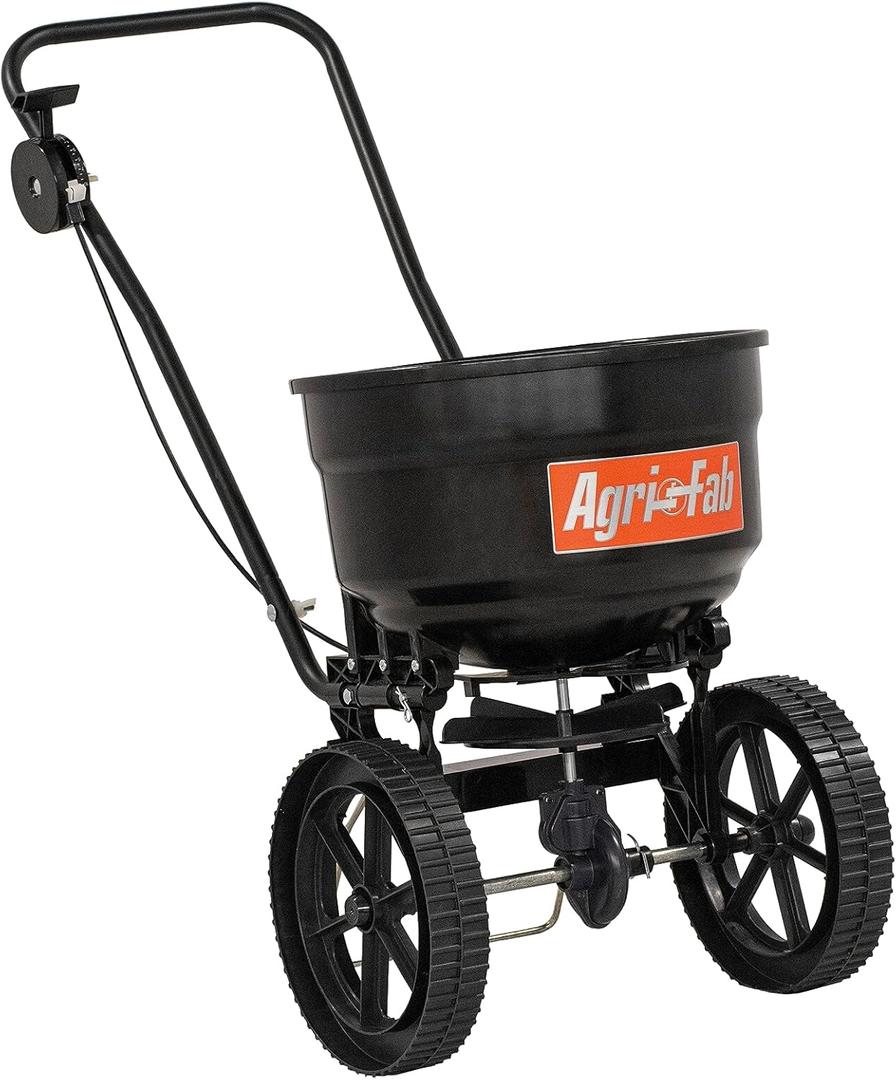 Agri-Fab 45-0566 50 lb. Push Lawn & Garden Broadcast Spreader for Seed,Fertilizer; Walk Behind with Easy to use Cable Control