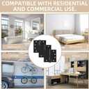 4" Ball Bearing Door Hinges with Square Corner, 3 Pack 4.0 x 4.0 Inches Stainless Steel Door Hinges Heavy Duty Hinges with 3mm Thickness, Black