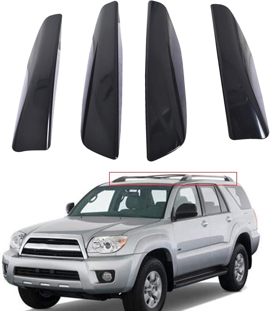 4Pcs Roof Rack Rail End Cover Shell Replacement for 2003-2009 4Runner N210