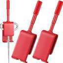 2 Pcs Ice Anchor Drill Install Adapter Ice Anchor Tool Stake Drill Adapter Ground Auger Adapter Shaft for Setting up Shanty Winter Fishing Shelter Tent Insert Sewing Accessories (Red)