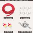 RACOONA Gas Line Hose,Car Accessories Fuel Line Hose Kit,Fuel Line Hose Clamps Fuel Filters with Inline Shut Off Valve Petcock Set for 50cc 70cc 90cc 110cc 125cc 150cc ATV Dirt Pit Bike (Red)