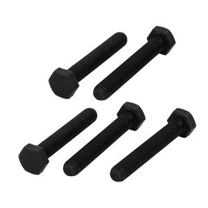 IIVVERR 5pcs M8x50mm Thread 12.9 Grade External Hex Head Left Hand Screw Bolt Black (5 unids M8x50mm Rosca 12.9 Grado Cabeza Hexagonal Externa Tornillo Tornillo de Izquierda Negro