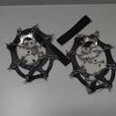 Ice Cleats,M Crampons for Hiking Boots and Snow Shoes Climbing Spikes Grippers for Traction with Chains for Men Women (M)