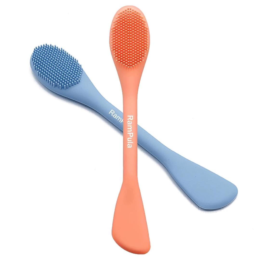 5 x RamPula Silicone Face Mask Brush, Face Scrubber for Gentle Exfoliating & Hairless Moisturizers Applicator Tools for Apply Mud, Clay, Charcoal Mixed Mask, Cream, Lotion