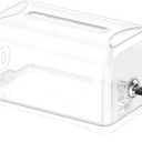 Uniclife Acrylic Donation Box for Fundraising, Clear Suggestion Box with Slot and Lock, Desktop Ballot Boxes Tip Jar, Plastic Storage Container for Voting Comment Collection, 7.3" x 4.5" x 3.9" (1 Pack, Transparent)