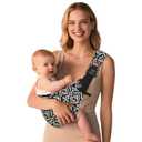 Baby Sling Carrier, Baby Carrier Newborn to Toddler with Adjustable Strap, Non-Slip Baby Half Wrapped Sling Hip Carrier 10-30lbs (Black Sailboat)