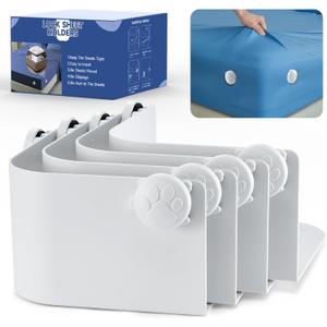 Sheet Holders Bed Sheet Holder Bed Sheet Holders for Corners Sheet Holders Keep Sheets Firm & Tight (X-Large, White)