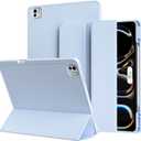 kenke Case for iPad Pro 13 Inch (M4) 2024 7th Generation with Pencil Holder, Slim Trifold Smart Cover with Soft TPU Back, Supports Pencil Pro and Pencil(USB-C), Auto Sleep/Wake, Sky Blue